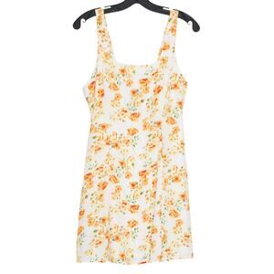 Lulus Dress Floral Cottage Y2K Fairy Summer 90s Retro Sundress Tie Back Medium